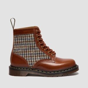 1460 PASCAL HARRIS TWEED AND LEATHER BOOTS MIE US 12 UK 11 Made In England